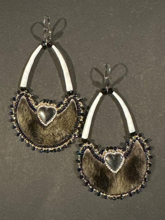 Seal crescents highlighted in silver and black crystals
