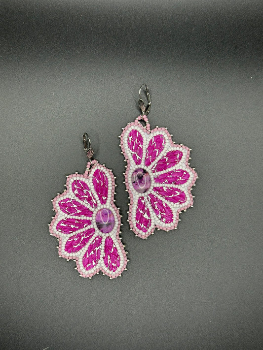 Flowers made with salmon skin